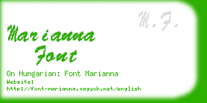 marianna font business card
